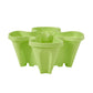 Green 3-Tier Stackable Strawberry & Vegetable Planter with Mobile Wheel Tray - Space-Saving Vertical Gardening System