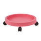 Pink 3-Tier Stackable Strawberry & Vegetable Planter with Mobile Wheel Tray - Space-Saving Vertical Gardening System