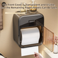 Latte No-Drill Wall Mounted Toilet Paper Holder with Storage Shelf and Drawer - Waterproof Bathroom Tissue Dispenser for Roll & Face Tissue