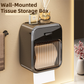 Black No-Drill Wall Mounted Toilet Paper Holder with Storage Shelf and Drawer - Waterproof Bathroom Tissue Dispenser for Roll & Face Tissue