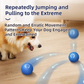 Blue Interactive Gravity Bouncing Dog Toy Ball(67MM) - Smart Automatic Teasing Pet Toy, Durable TPR with Yellow Sea Urchin Cover
