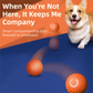 Orange Interactive Gravity Bouncing Dog Toy Ball(67MM) - Smart Automatic Teasing Pet Toy, Durable TPR with Yellow Sea Urchin Cover