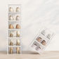 2-Pack Black Clear Stackable Shoe Storage Organizer Boxes - Durable Plastic Sneaker Display and Closet Storage Containers with Magnetic Drop Front