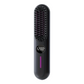 S01 Black Cordless Hair Straightener Brush - 2-in-1 Curling & Straightening Tool with LED Power Display and 7-Level Temp Control, Mini Quick Heat Anti-Damage