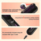 S01 Black Cordless Hair Straightener Brush - 2-in-1 Curling & Straightening Tool with LED Power Display and 7-Level Temp Control, Mini Quick Heat Anti-Damage