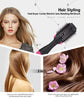 2-in-1 Black-Green Negative Ion Hot Air Styler Brush - 7-Level Temp & 3-Gear Speed, Fast Drying Blow Dryer & Volumizing Straight/Curling Comb