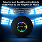Black IPX4 Waterproof Portable Bluetooth Shower Speaker with Suction Cup & LED Light - Multi-Use As Phone Stand, Built-in Mic for Hands-Free Calling