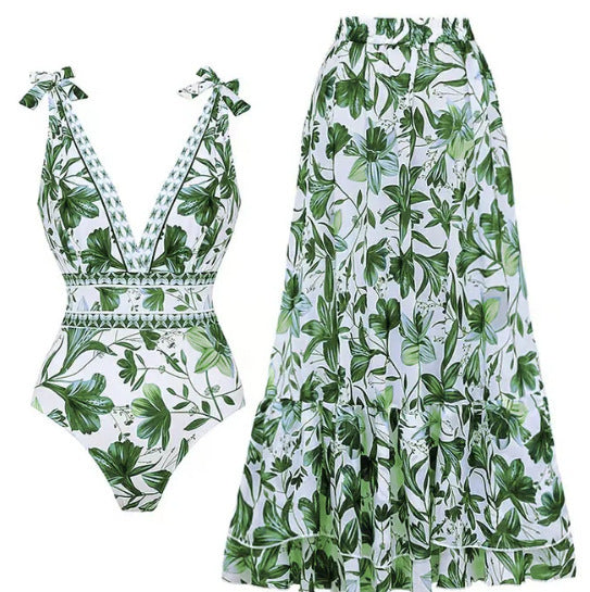 XXL Size Green Print Women&