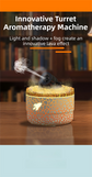 167 Black Simulation Volcano Diffuser & Humidifier - Smart Timer Ultrasonic Mister with Volcano Lava Crack Shell and Colorful Light