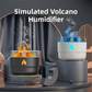 167 White Simulation Volcano Diffuser & Humidifier - Smart Timer Ultrasonic Mister with Volcano Lava Crack Shell and Colorful Light