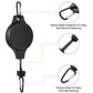 3PCS White Retractable Hanging Basket Pulley System & 3PCS Heavy Duty Stainless Steel S-Hooks Combo - Garden Plant Hanger(Max Load 5KG)