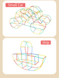 Soft Straw & Pipe Connector Building Blocks Toy - 200 Pcs Interlocking Construction Set, Educational Puzzle Toy for Kindergarten