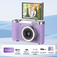Purple 4K Compact Digital CCD Camera for Vlogging & Students - Portable Point and Shoot with 2.4-inch Rotating Screen, 8X Optical Zoom, and Anti-Shake