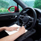 Black Multi-Functional Car Steering Wheel Tray - Portable Auto Desk for Eating, Laptop, and Drink Holder (42x28CM)