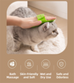 3-Pack Blue Multi-Functional Adjustable Silicone TPR Pet Grooming Massage Brush - for De-Shedding, and Furniture Scratching