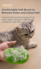 3-Pack Black Multi-Functional Adjustable Silicone TPR Pet Grooming Massage Brush - for De-Shedding, and Furniture Scratching