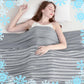 Dark Grey Cooling Throw Blanket 100x150CM - Ultra Lightweight Breathable All-Season Quilt, Hand / Machine Washable