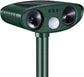 Classic Solar Powered Animal Repeller - PIR Sensor, Ultrasonic & Flashing Light Deterrent for Cats, Dogs, and Birds