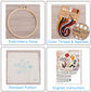 Christmas Embroidery DIY Kit with 20CM Faux Bamboo Hoop - Nordic Style Cross Stitch Material Pack (Style 1)