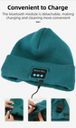 Dark Grey Removable LED Bluetooth Headphone Beanie - Washable Knit Hat with 3-Level LED Illumination & Stereo Sound, USB Rechargeable