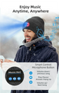 Light Grey Removable LED Bluetooth Headphone Beanie - Washable Knit Hat with 3-Level LED Illumination & Stereo Sound, USB Rechargeable
