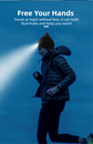 Light Blue Removable LED Bluetooth Headphone Beanie - Washable Knit Hat with 3-Level LED Illumination & Stereo Sound, USB Rechargeable