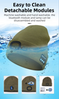 Green Removable LED Bluetooth Headphone Beanie - Washable Knit Hat with 3-Level LED Illumination & Stereo Sound, USB Rechargeable