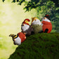 Resin Gnome Santa Figurines - Creative Miniature Desktop Ornaments and Garden Decor Craft