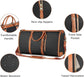 Rose-Red 56-75L Large Capacity Foldable Garment Duffel Bag with Shoe Pouch - PU Leather Convertible Suit Carrier, Anti-Wrinkle Travel & Weekender Bag