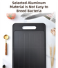 Black Aluminum Alloy Fast Thawing Dual-Sided Cutting Board(36.5x25CM) - Multifunctional Kitchen Tool with Garlic Grinder and Knife Sharpener