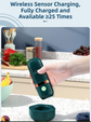 Yellow Wireless Capsule Fruit and Vegetable Purifier(16x5.4CM) - Portable Food Disinfection & Sterilization Cleaner, 99.9% Bacteria Removal