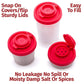 3-Pack Mini Compact Spice Shaker Set(Small Size) - Transparent Salt and Pepper Dispensers for Camping, Picnic & Outdoor Grilling
