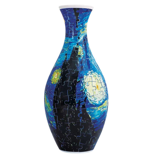 160 PCS Van Gogh 3D Puzzle Vase - DIY Interlocking Flower Vase Kit, Home Decorative and Toy Gift for Women