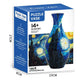 160 PCS Van Gogh 3D Puzzle Vase - DIY Interlocking Flower Vase Kit, Home Decorative and Toy Gift for Women