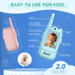 2-Pack Mini Wireless Video Intercom Set for Children(Blue & Pink) - Educational and Interactive Dual-Frequency Walkie Talkie Toy for Playtime