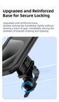 Black Bicycle Waterproof Phone Holder - Handlebar Mount with Sensitive Touch Screen, Anti-Drop & 360° Rotation Case for Navigation (Up to 7-inch Phones)