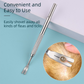 Stainless Steel Pet Tick Remover Tool Kit - Professional Fork, Double-Head Clip, and Curved Tweezers for Dogs and Cats