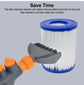 Handheld Pool Filter Cartridge Cleaning Brush - Essential Cleaning Accessory for Swimming Pools and Spas (Durable Plastic)