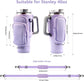 40oz Blue Insulated Tumbler Carrier Sleeve with Adjustable Shoulder Strap - Neoprene Triple-Pocket Holder for Outdoor and Car Use