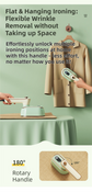 Grey Foldable Handheld Garment Steamer & Portable Steam Iron - 15g/min & 70ML Travel Steamer for Apartment Living and Holiday Trips