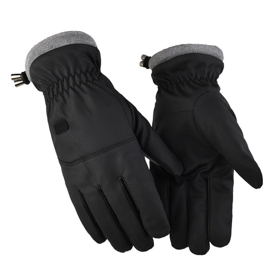 2-Pair Black Thermal Winter Gloves for Men and Women - Waterproof Windproof & Touchscreen Compatible Gloves for Skiing, Cycling & Winter Travel(L Size)