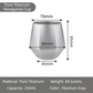 Crystal Finish Double-Walled Hexagonal Pure Titanium Mug - 250ml Insulated Beer, Liquor, and Tea Cup for Home and Travel Use