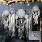 5-Piece Bohemian Handmade Dreamcatcher Wall Hanging Set (White) - Nordic Style Feather Room Decor with Premium Gift Box