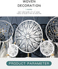 5-Piece Bohemian Handmade Dreamcatcher Wall Hanging Set (Black) - Nordic Style Feather Room Decor with Premium Gift Box