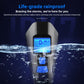 Blue Professional 3-in-1 Waterproof Bicycle Headlight with Integrated Speedometer & Horn - High-Lumen Night Riding Safety Lamp, USB Rechargeable Bike Computer