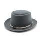 Grey Unisex Stylish Pure Woolen Short-Brimmed Fedora - Classic British Gentleman&