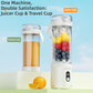 White Portable 600ml Wireless Juicer Blender with 12-Leaf Blades - 20,000 RPM High-Speed Smoothie Maker & Self-Cleaning Personal Blender for Travel and Home