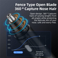 CX-D2 Black Electric Nose Hair Trimmer(12x2.5CM) - High-Speed 360° Rotating Blade, Painless Ear and Nose Hair Groomer with USB Charging