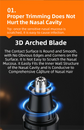 CX-D2 Black Electric Nose Hair Trimmer(12x2.5CM) - High-Speed 360° Rotating Blade, Painless Ear and Nose Hair Groomer with USB Charging