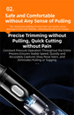 CX-D2 Black Electric Nose Hair Trimmer(12x2.5CM) - High-Speed 360° Rotating Blade, Painless Ear and Nose Hair Groomer with USB Charging